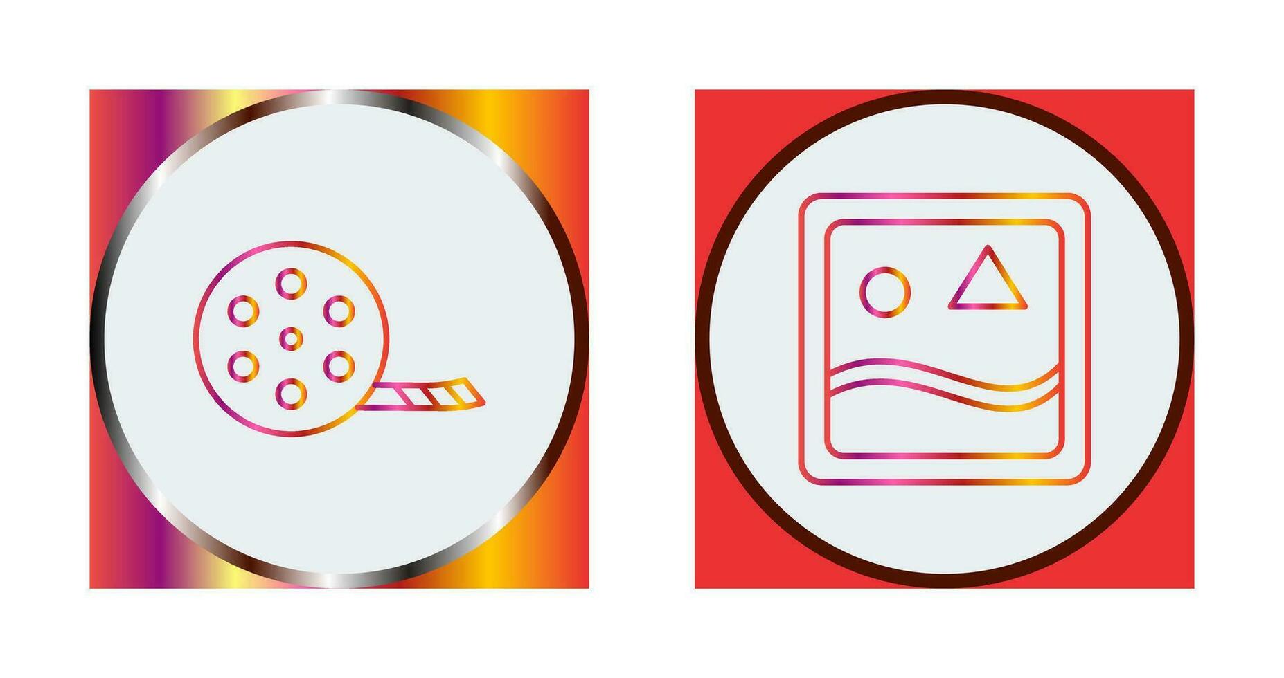 film reel and images Icon vector