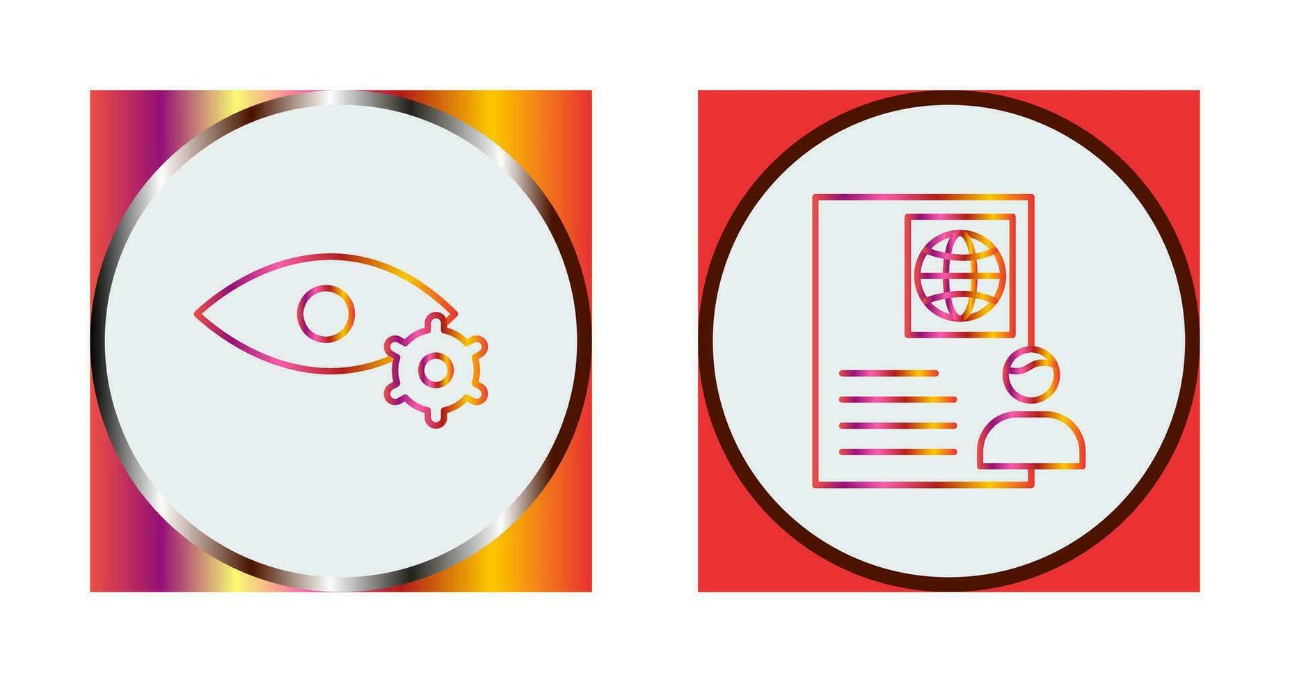 view setting and global profile Icon vector