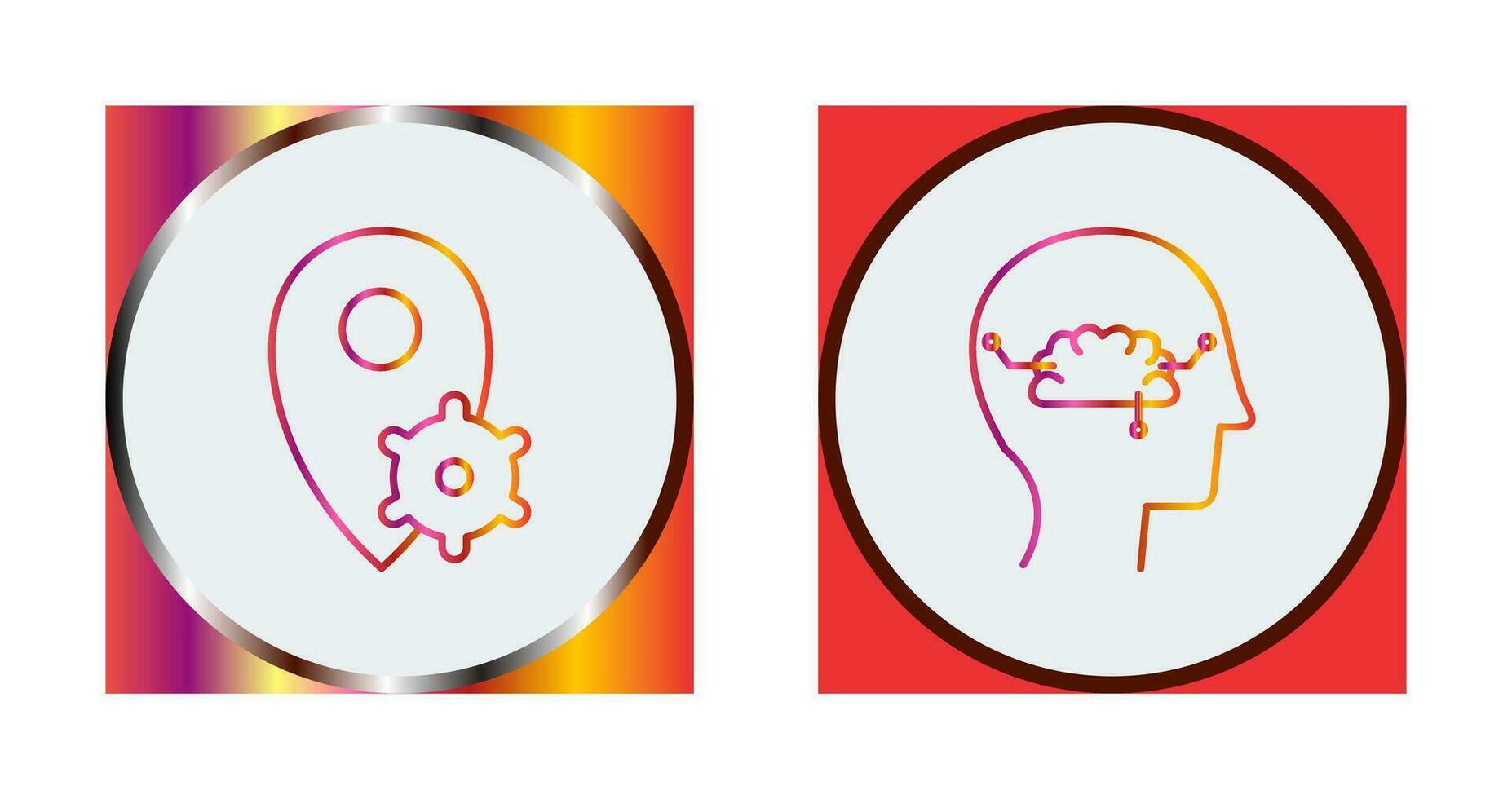 thinking and knowledge  Icon vector