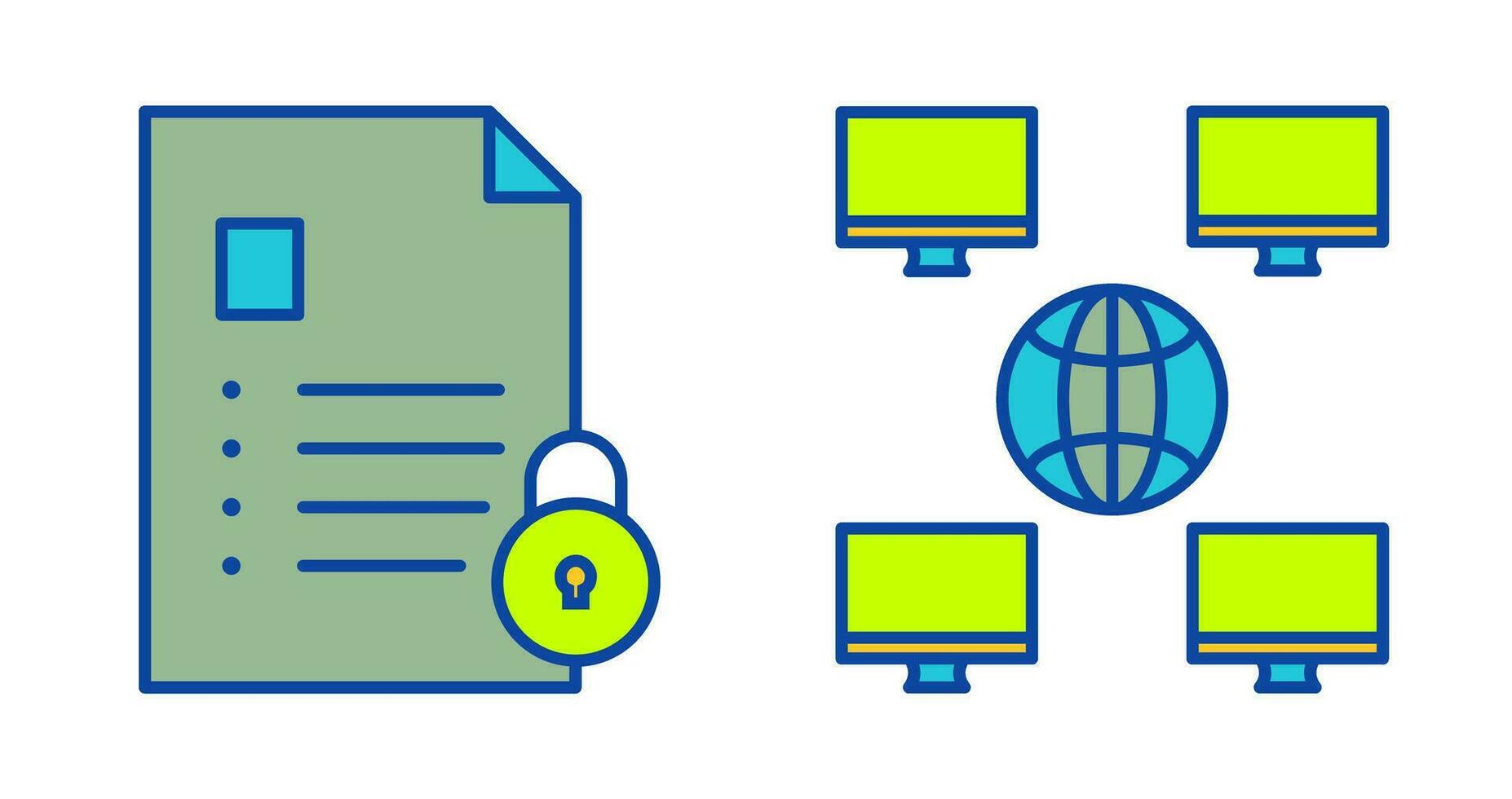 confidentiality and company network Icon vector