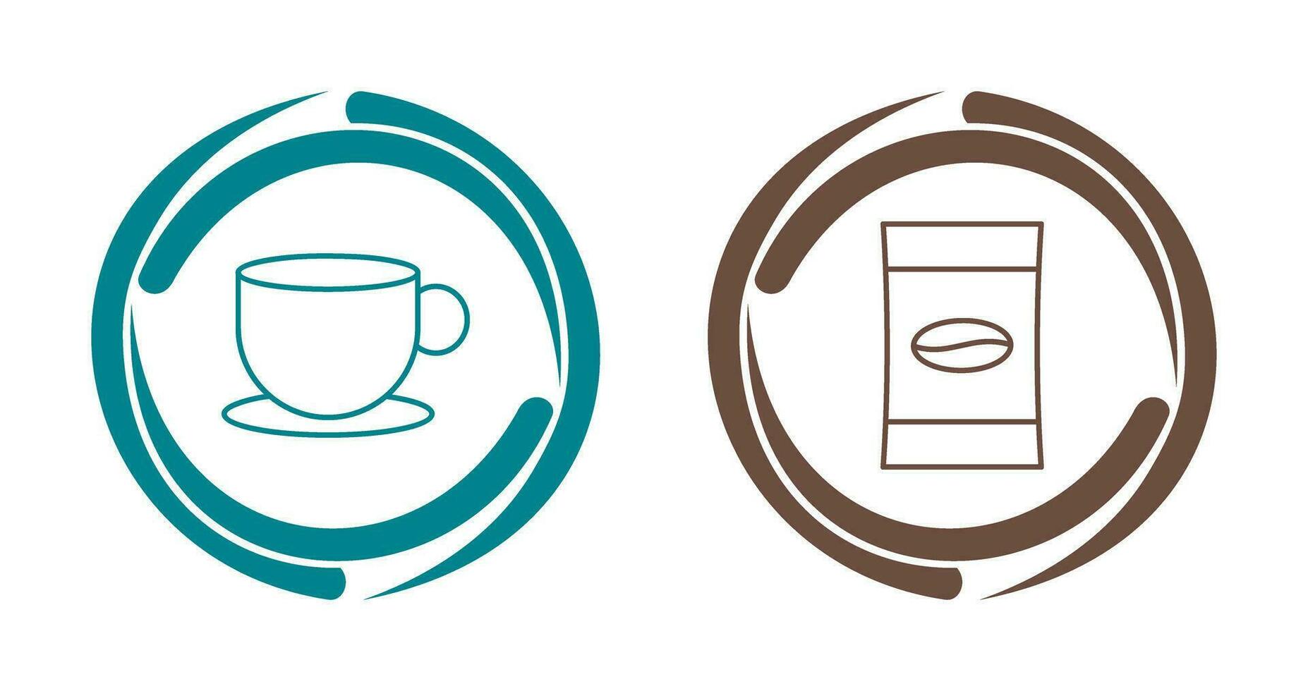 tea and coffee packet Icon vector