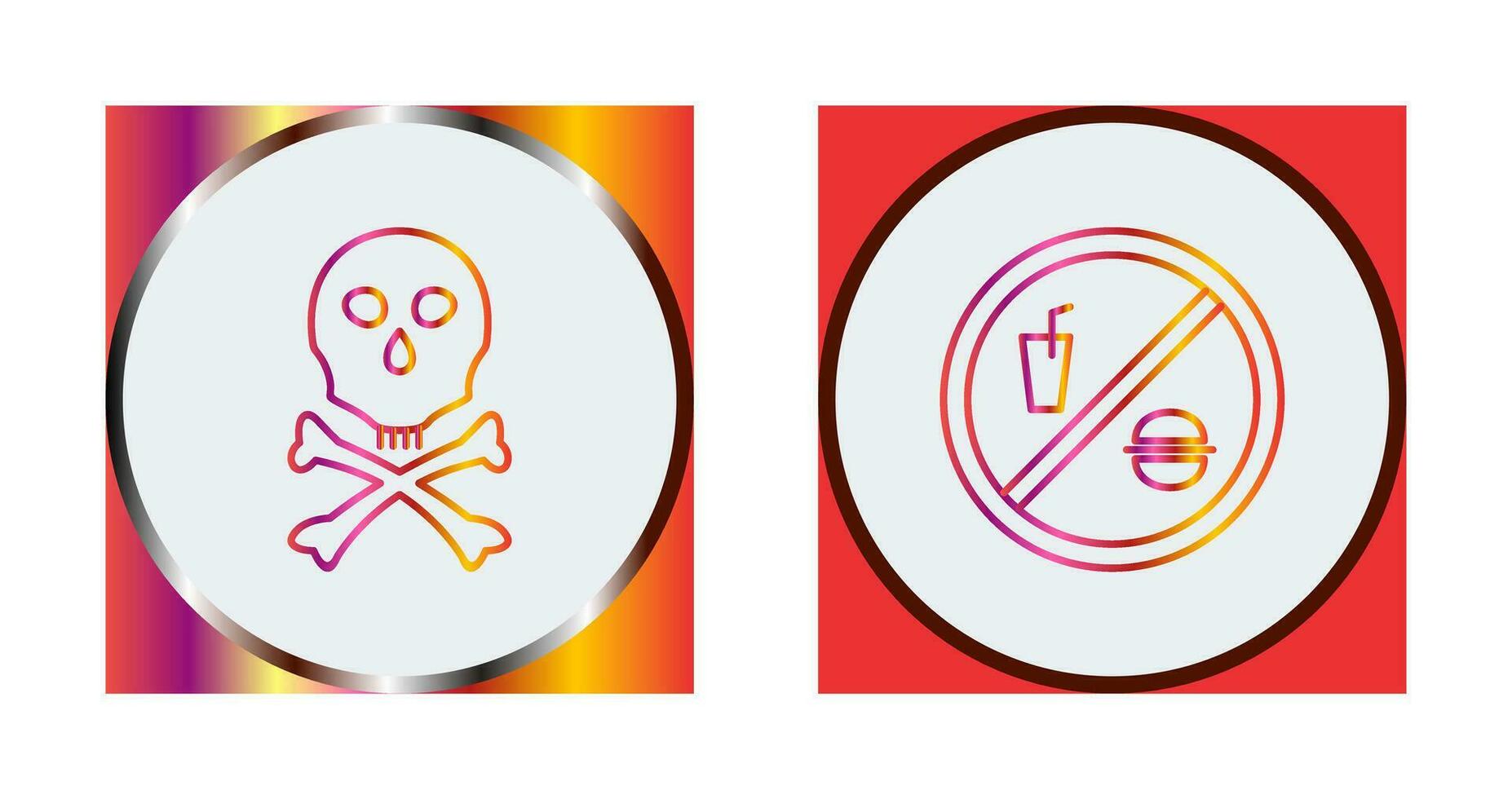 death sign and no foods or drink  Icon vector