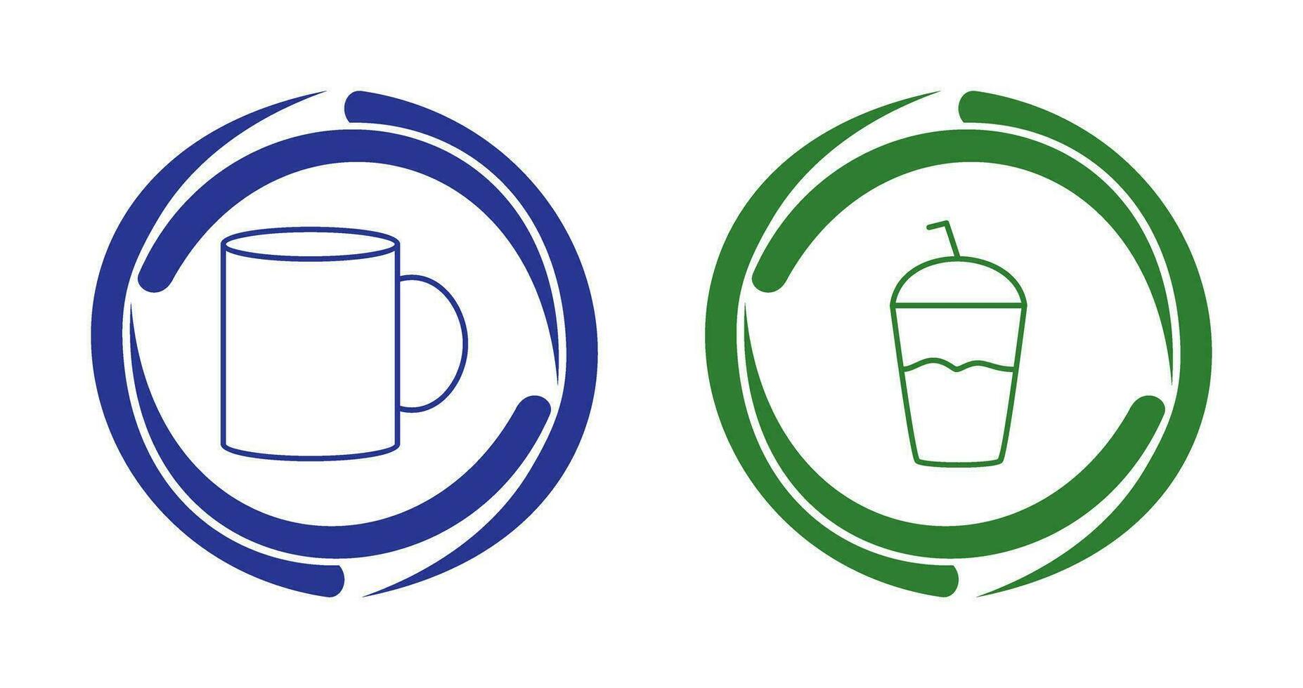 Coffee mug and Frappe Icon vector