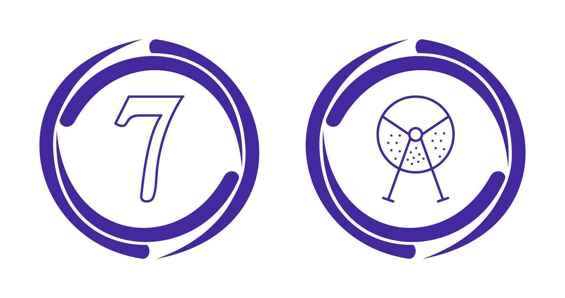 number sevens and lottery machine  Icon vector