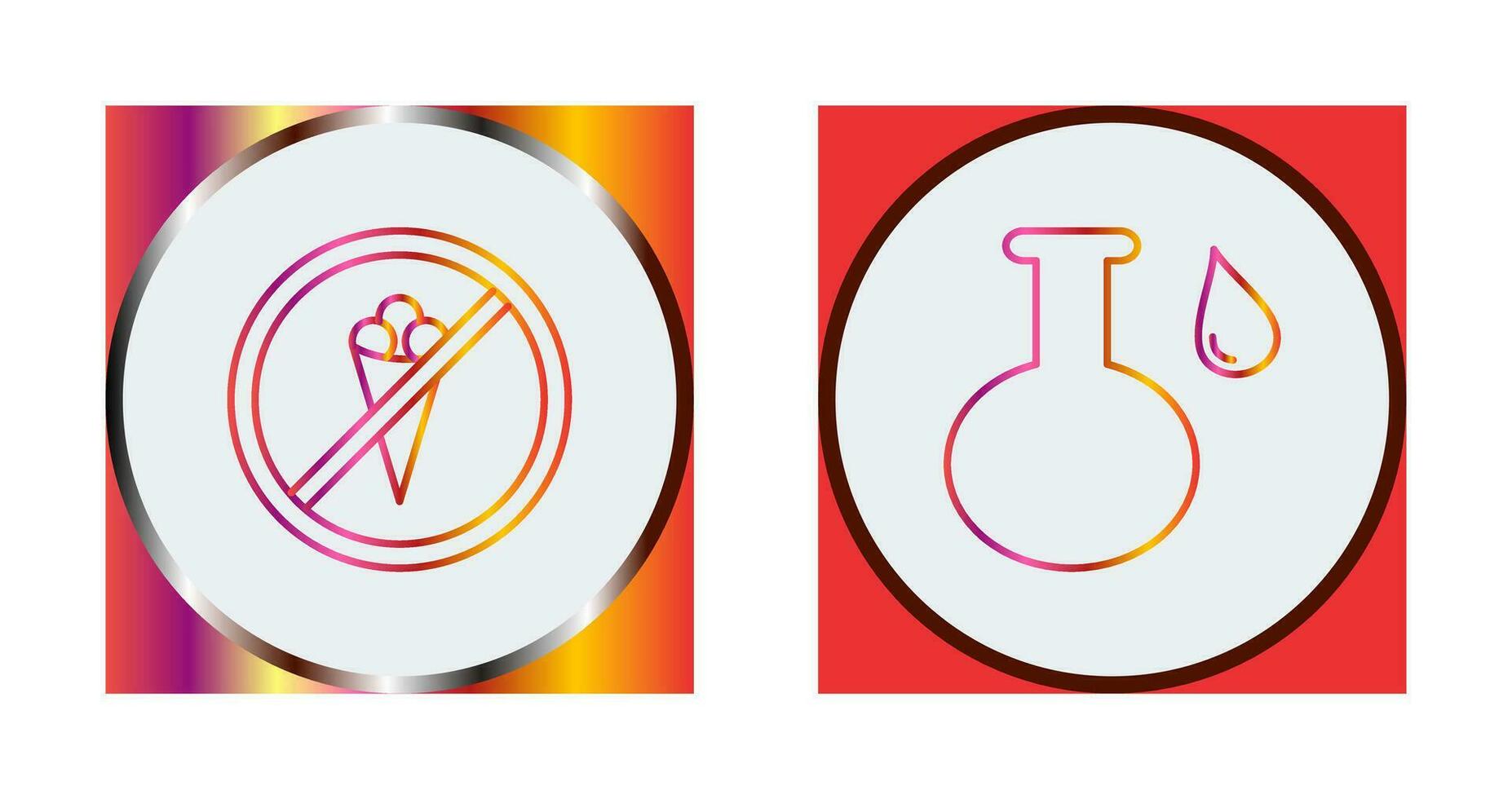 acidic liquid and no icecream Icon vector