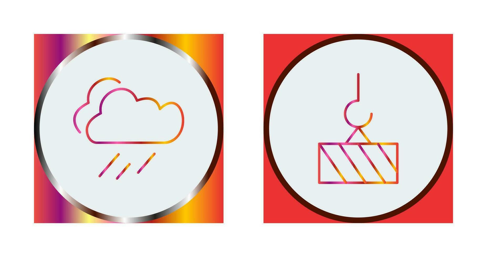 rain and heavy machinery  Icon vector
