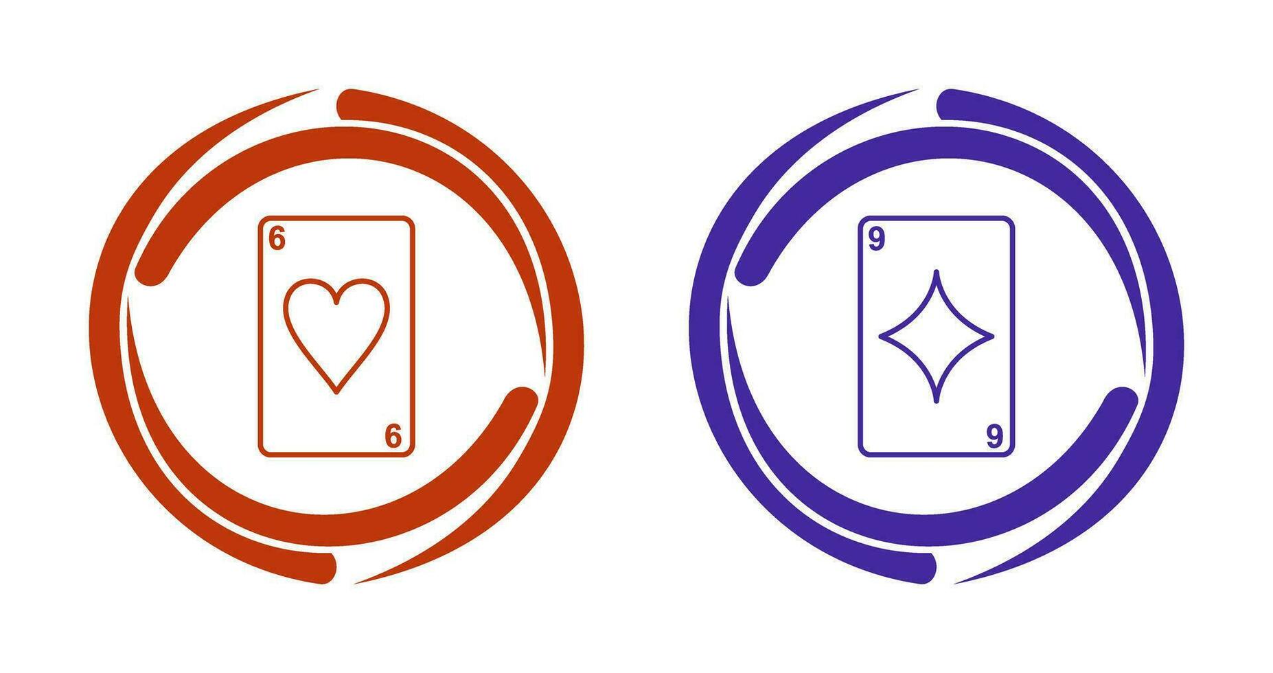 heart cards and diamonds card Icon vector