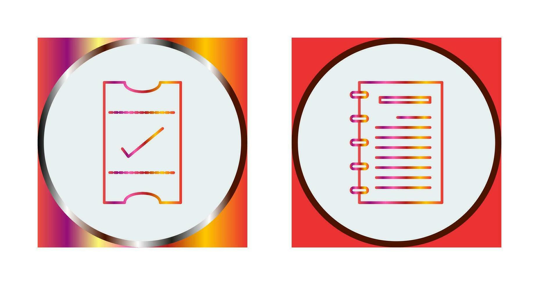 passes and notepad  Icon vector