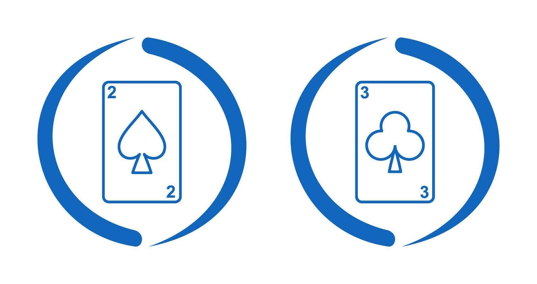 spades cards and clubs card Icon vector