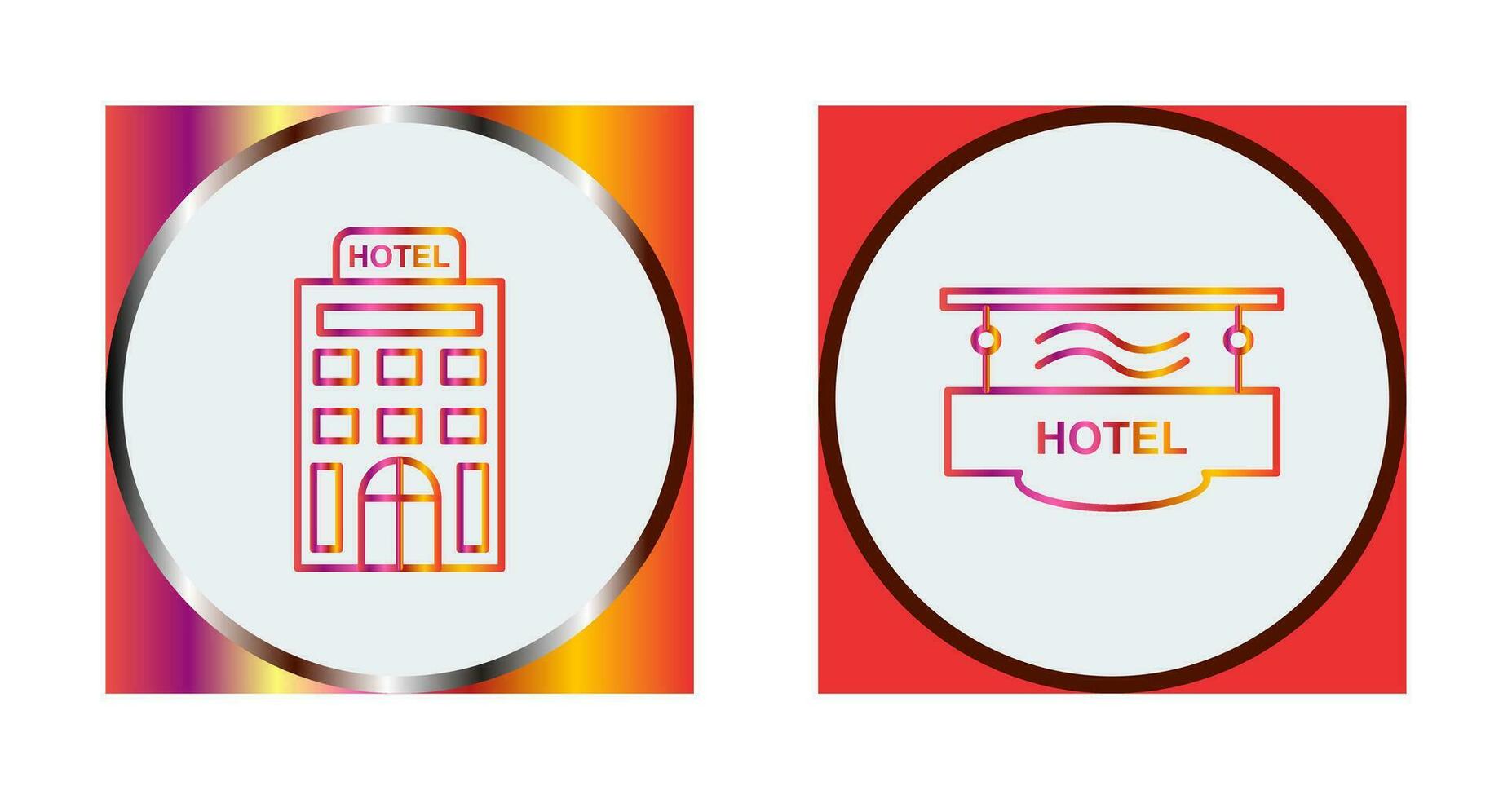 hotel y hotel firmar icono vector