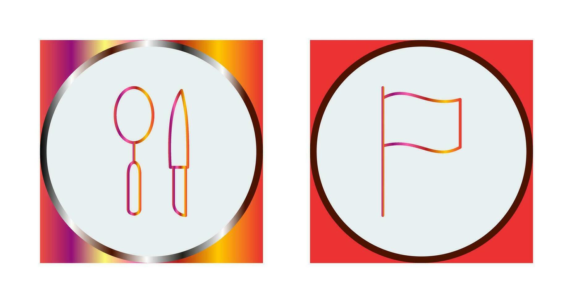 food and flag  Icon vector