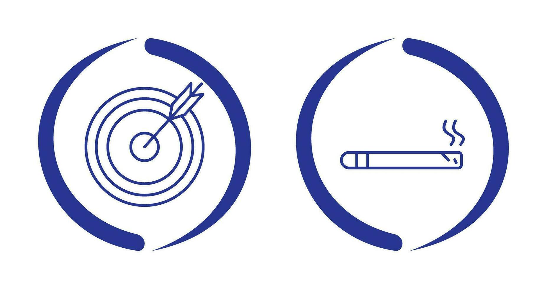 darts game and cigar Icon vector