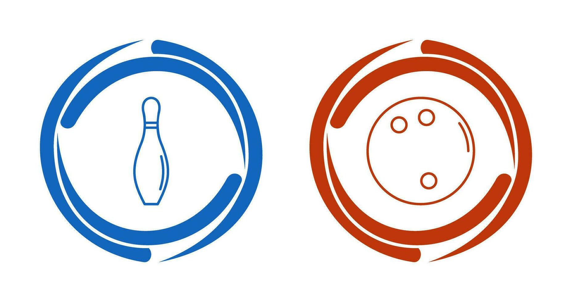 bowling pin and bowling ball Icon vector