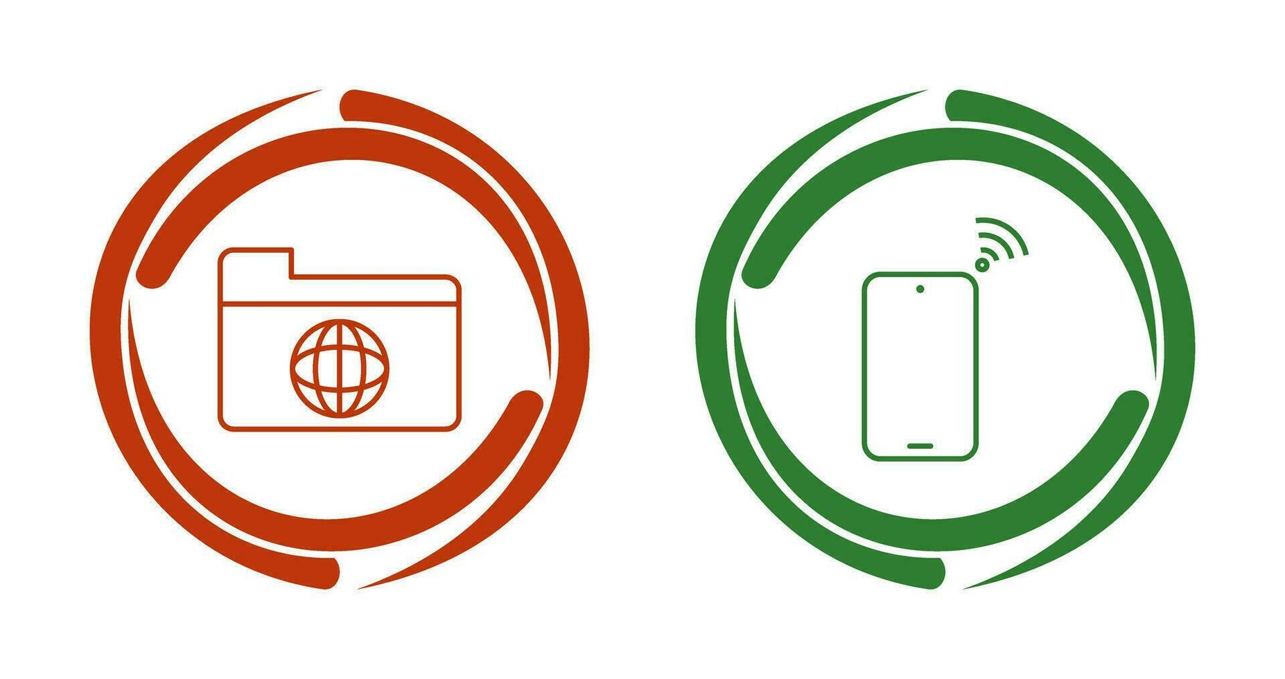 network folder and connected device Icon vector