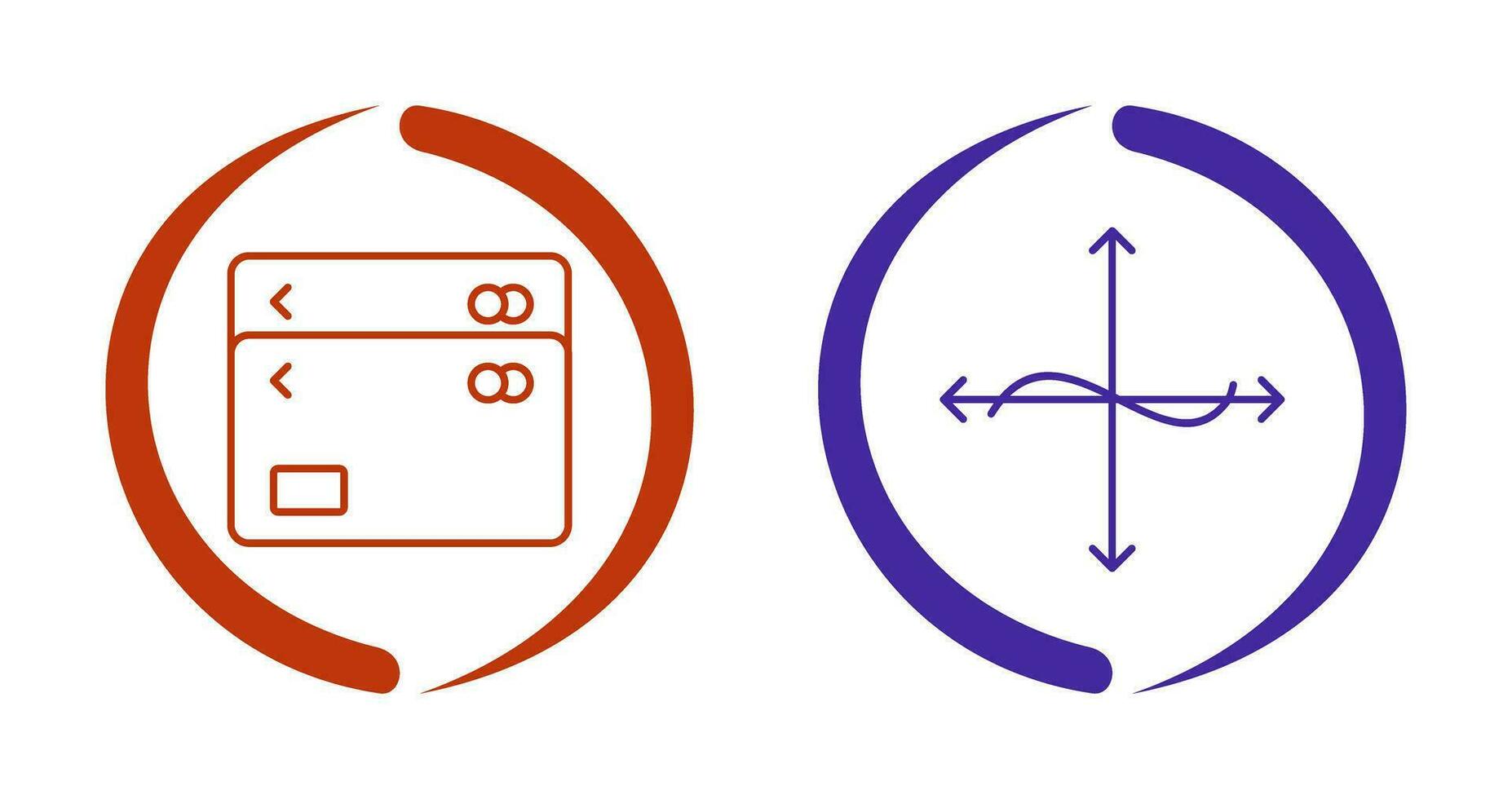 multiple cards and graph  Icon vector