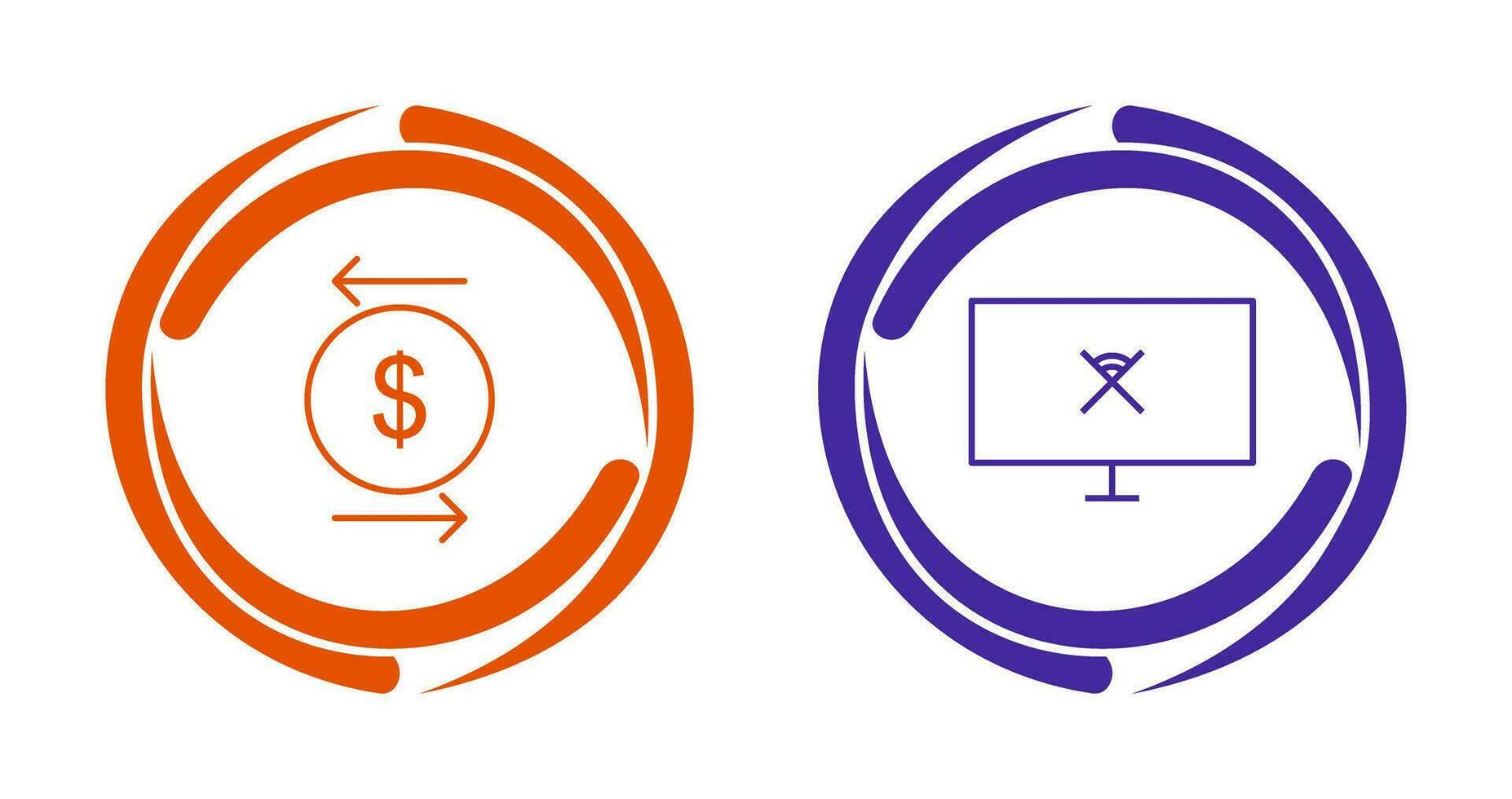 transaction and disconnected network  Icon vector