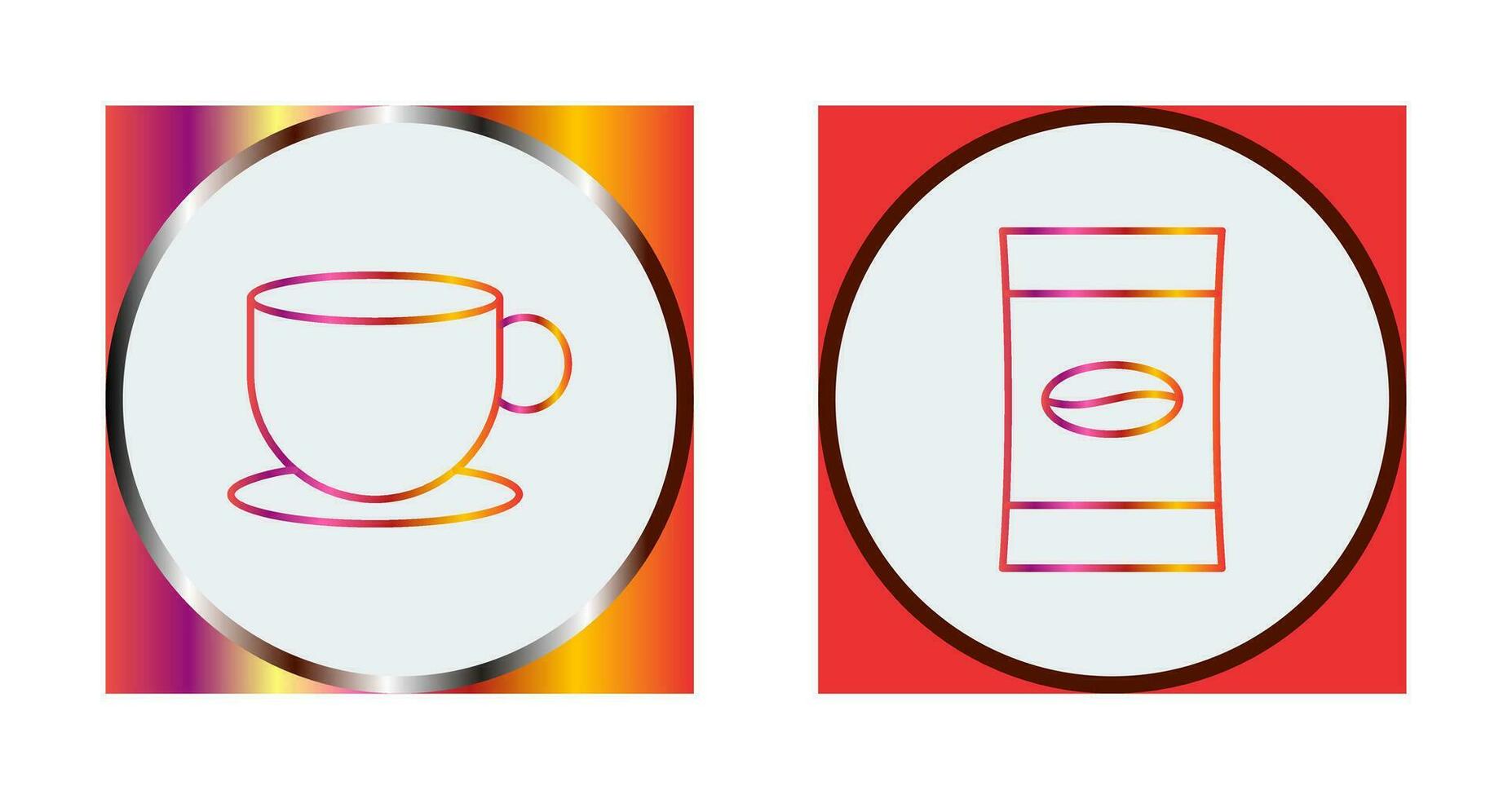 tea and coffee packet Icon vector