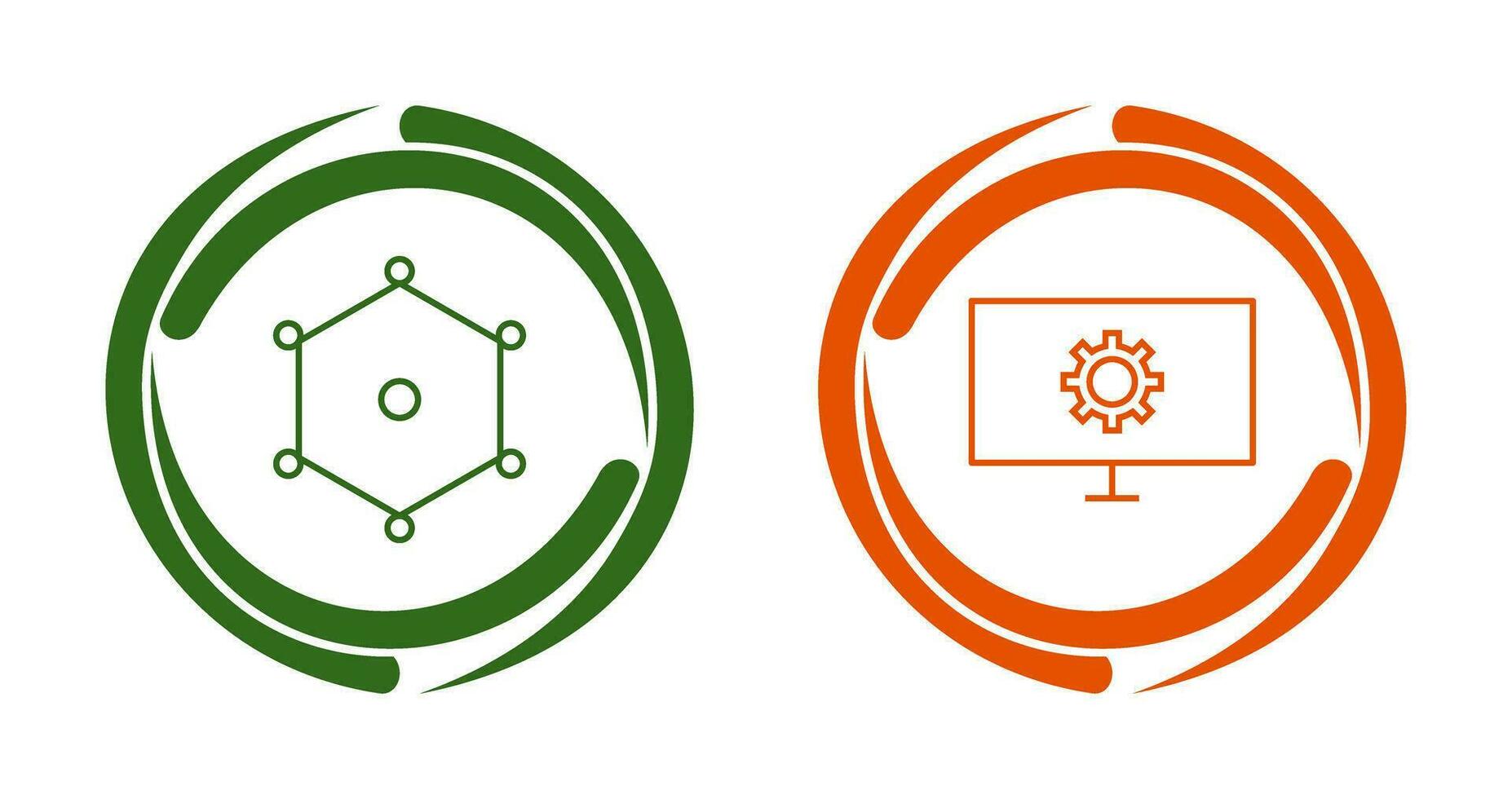nodes and network setting  Icon vector