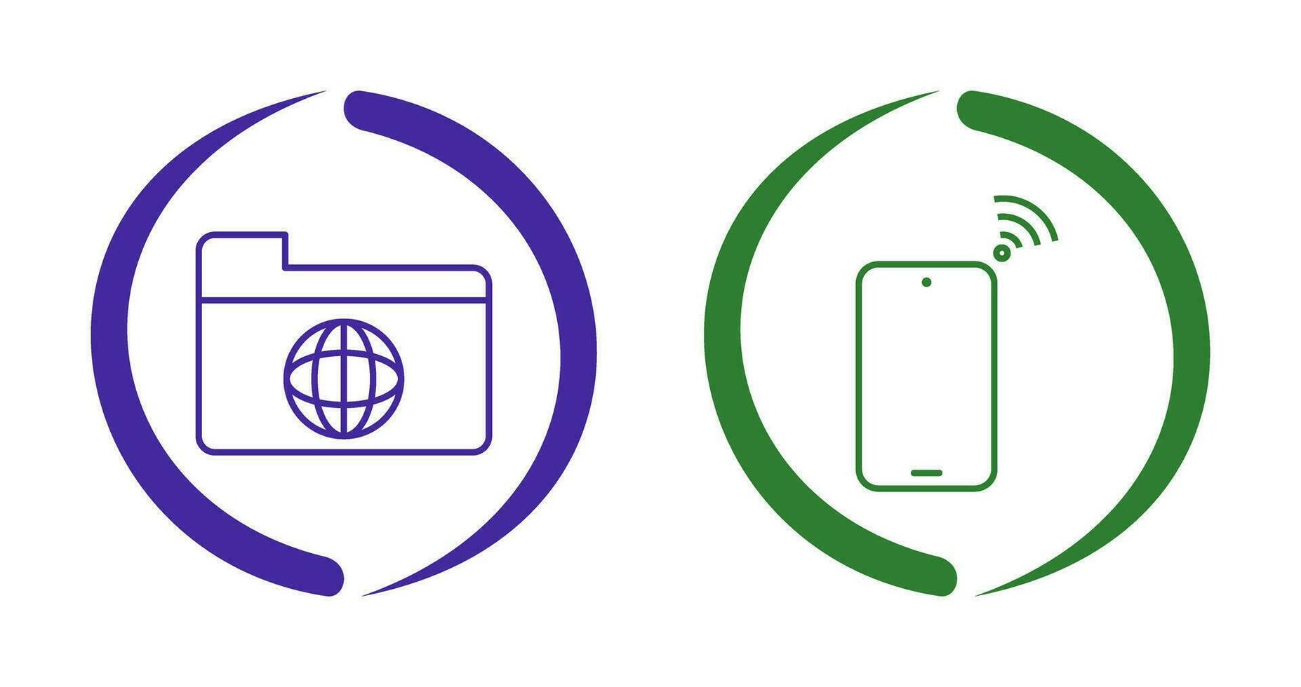 network folder and connected device Icon vector