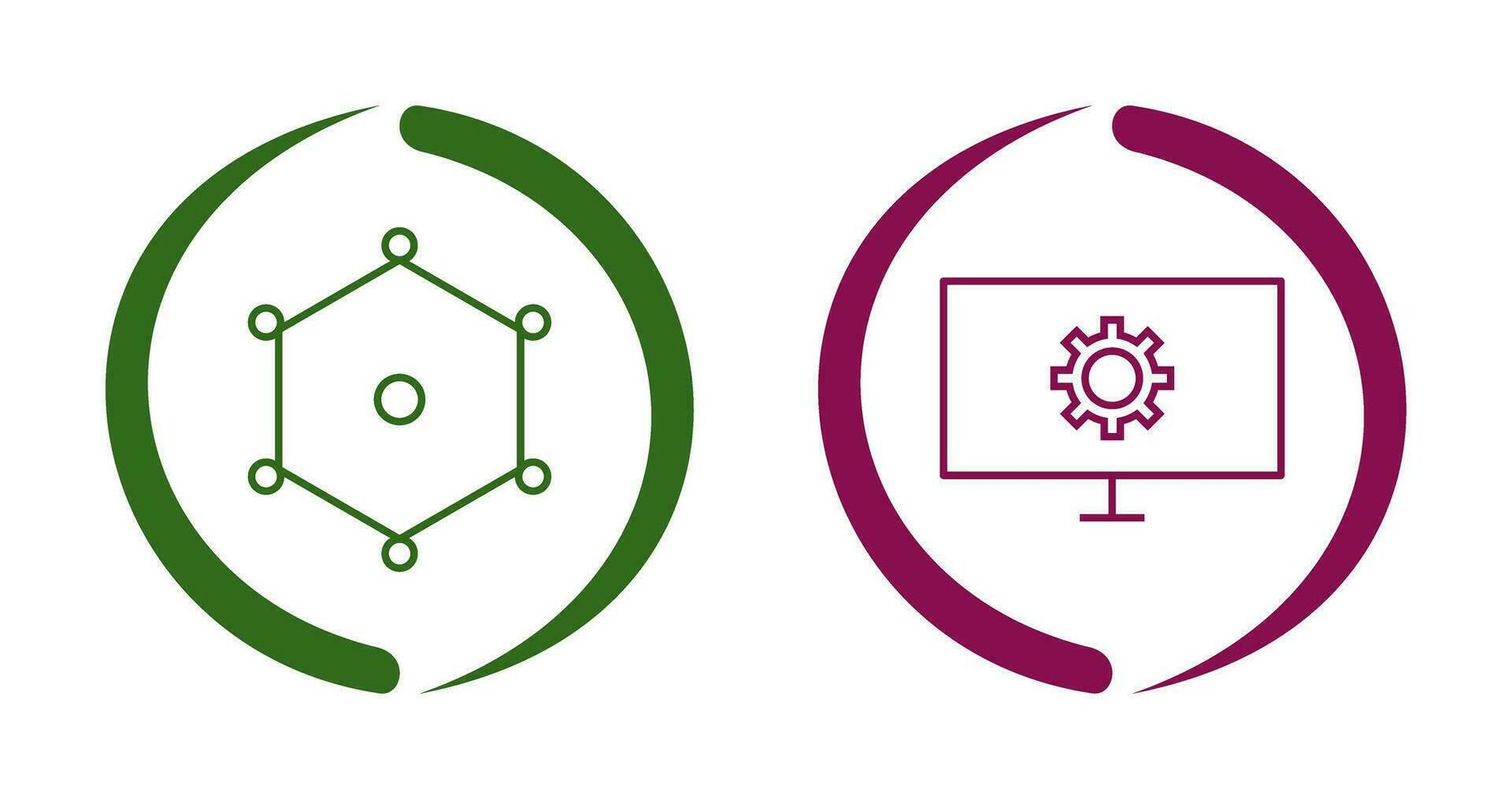 nodes and network setting  Icon vector