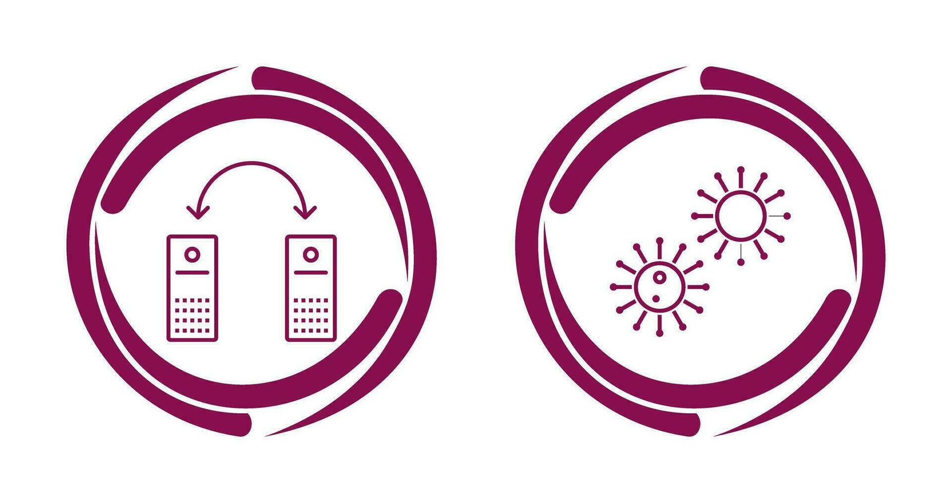 virus and network files  Icon vector