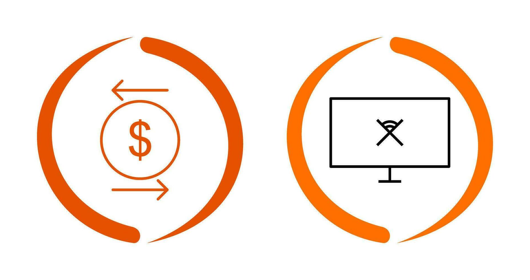 transaction and disconnected network  Icon vector