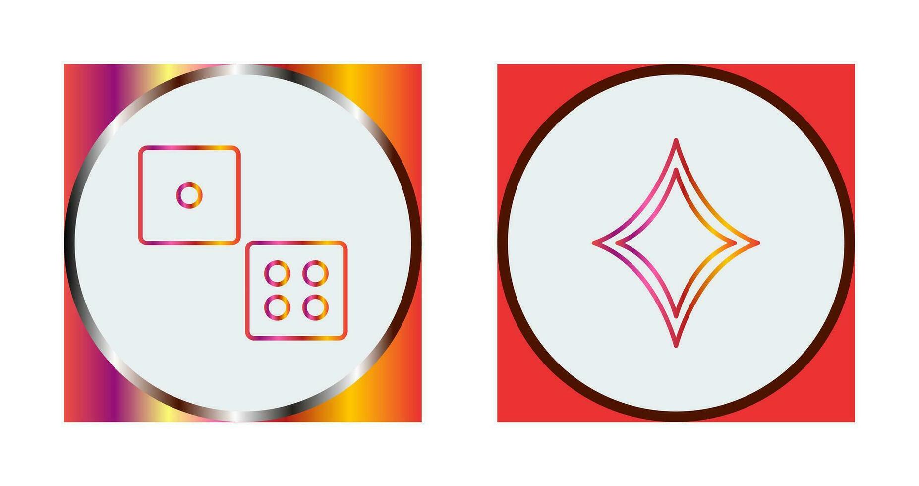 dice and diamond and  Icon vector