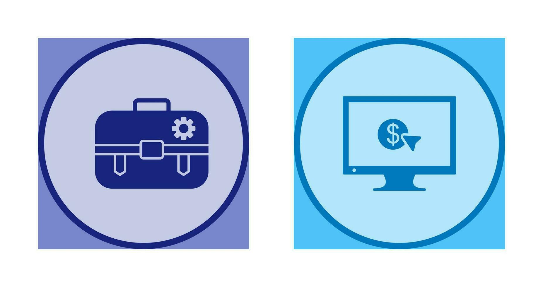 portfolio management and pay per click Icon vector