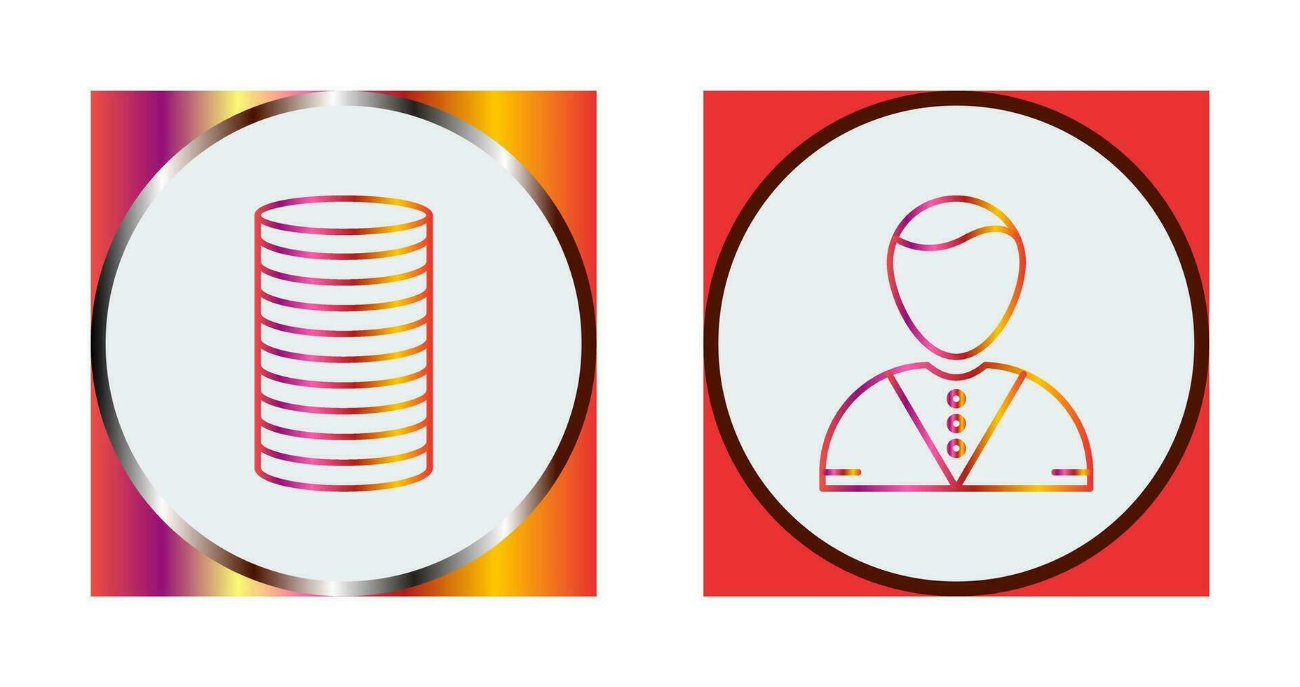 casino dealer and stack of coins  Icon vector