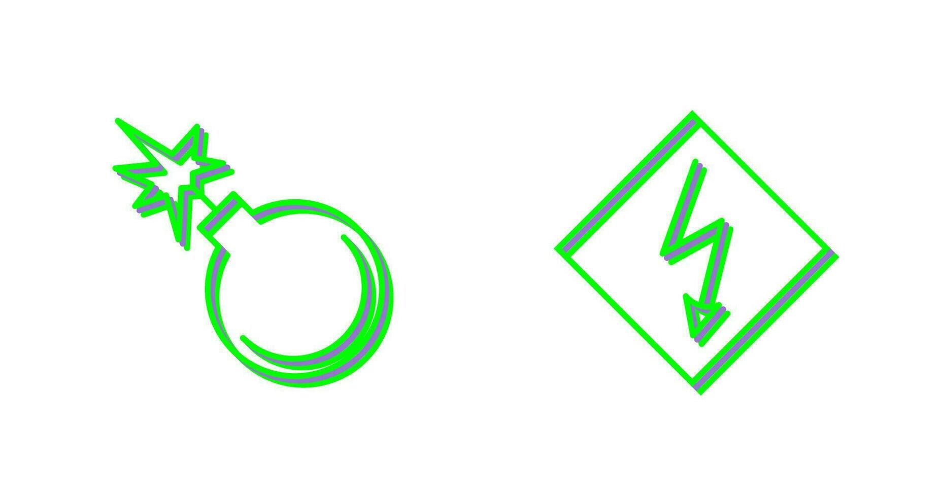 danger of explosion and high voltages  Icon vector