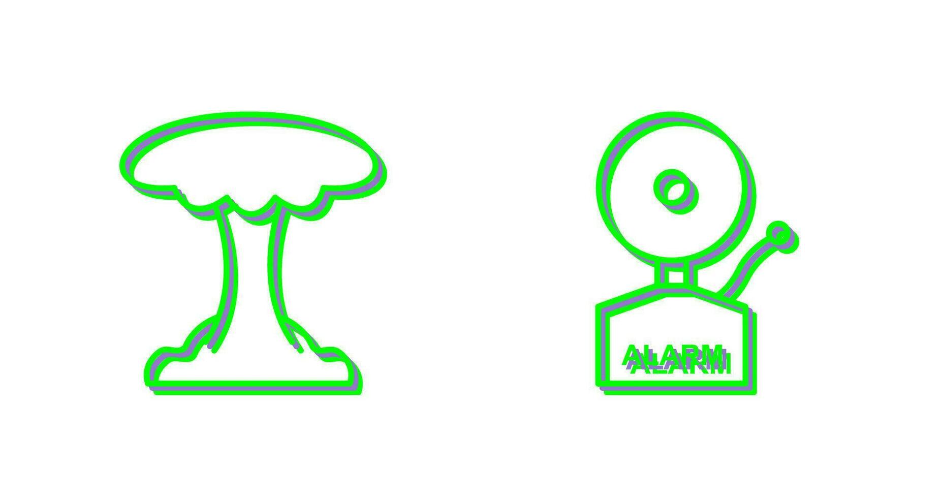 explosion and alarms Icon vector