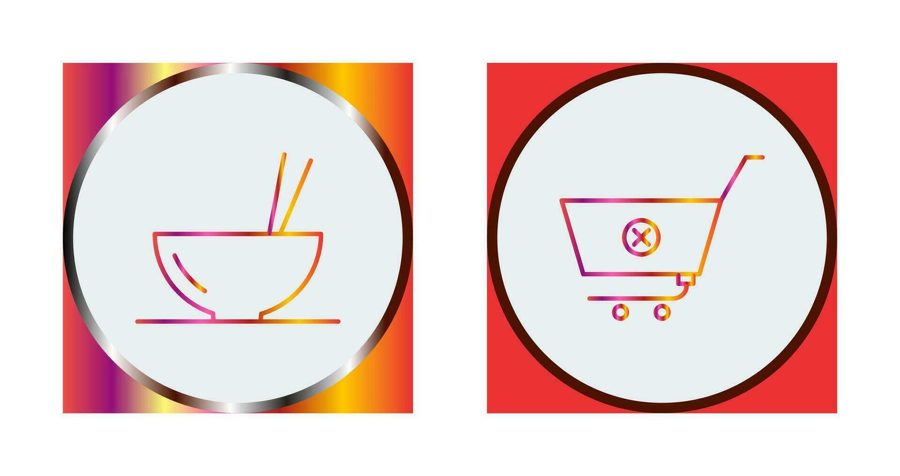 food and cancel order Icon vector