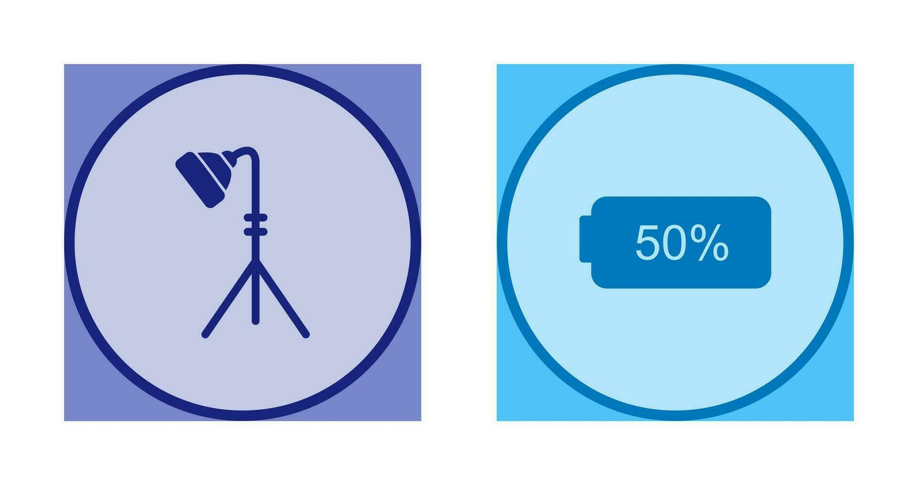 light stand and half battery Icon vector