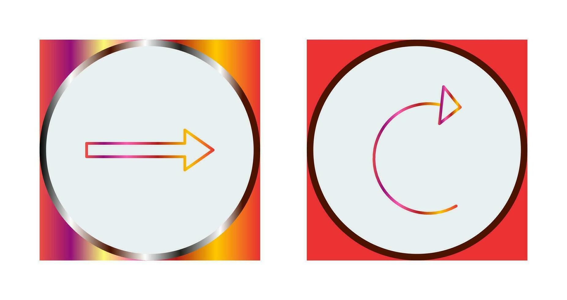 right arrow and reload Icon vector