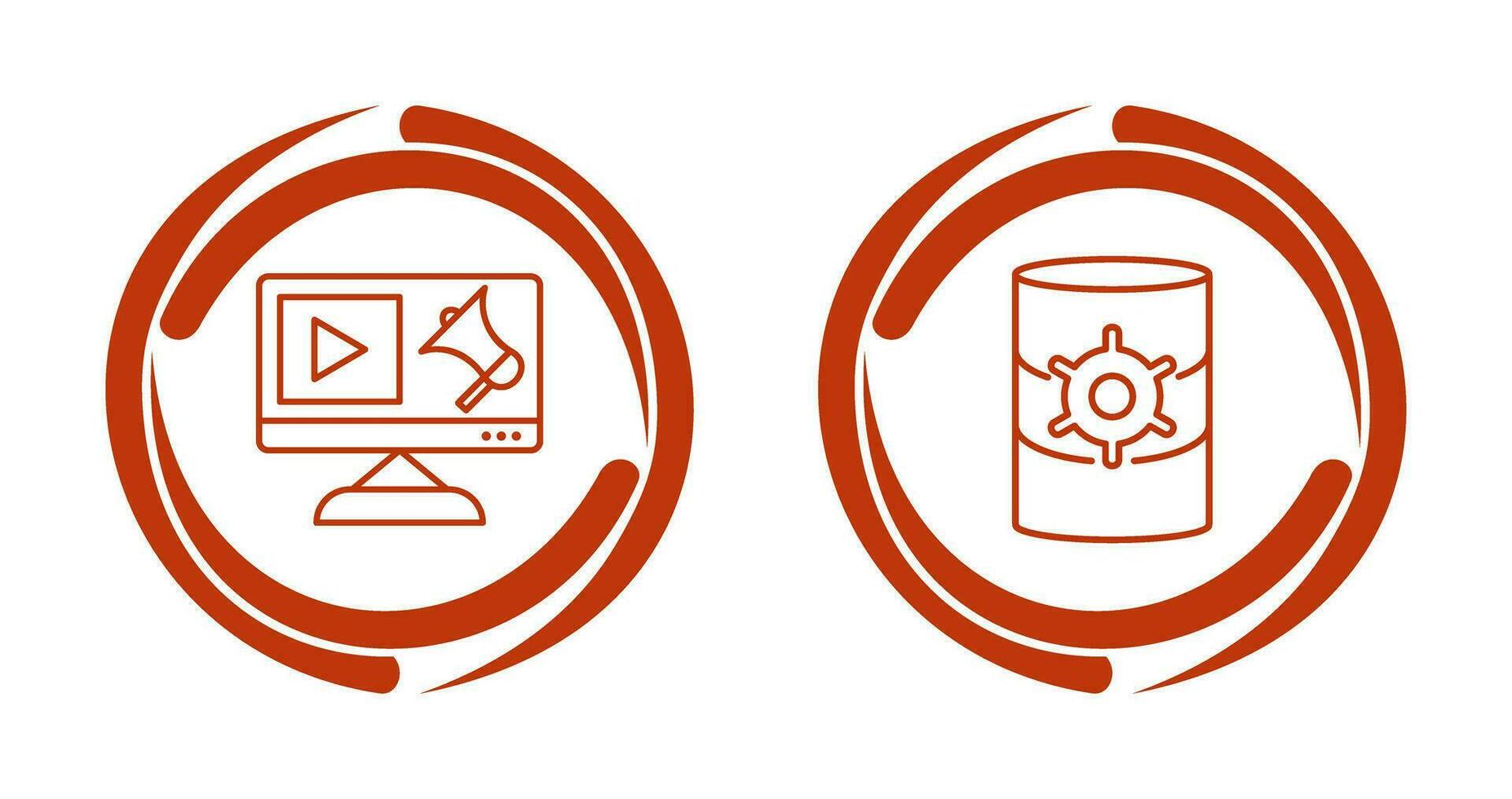 Digital Marketing and Database Management Icon vector