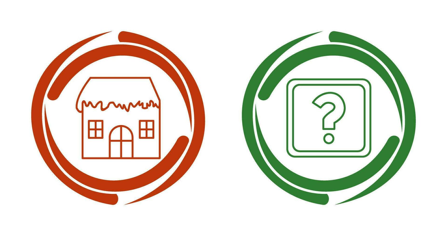 House with Snow and Question Mark Icon vector