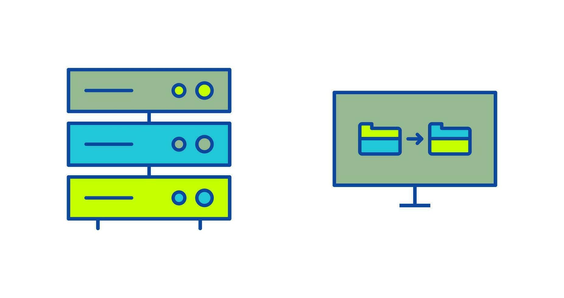 server network and File sharing  Icon vector