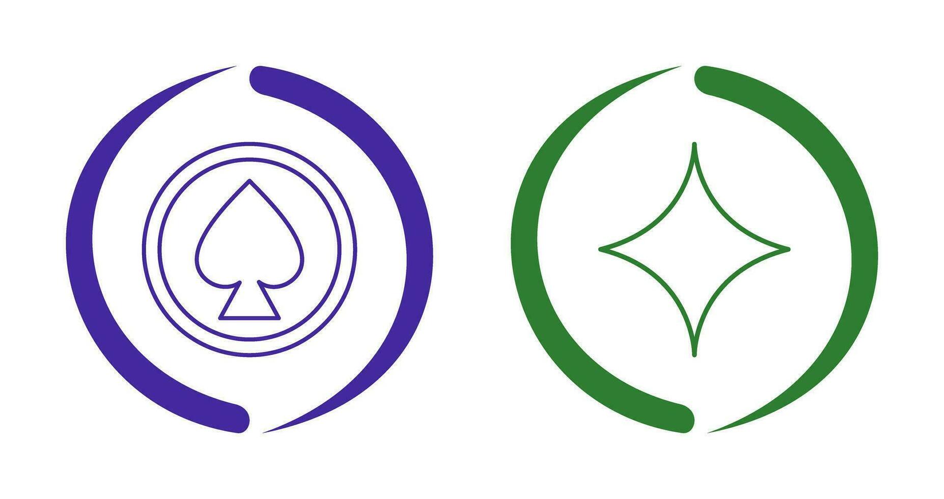 Spade and Diamond Icon vector