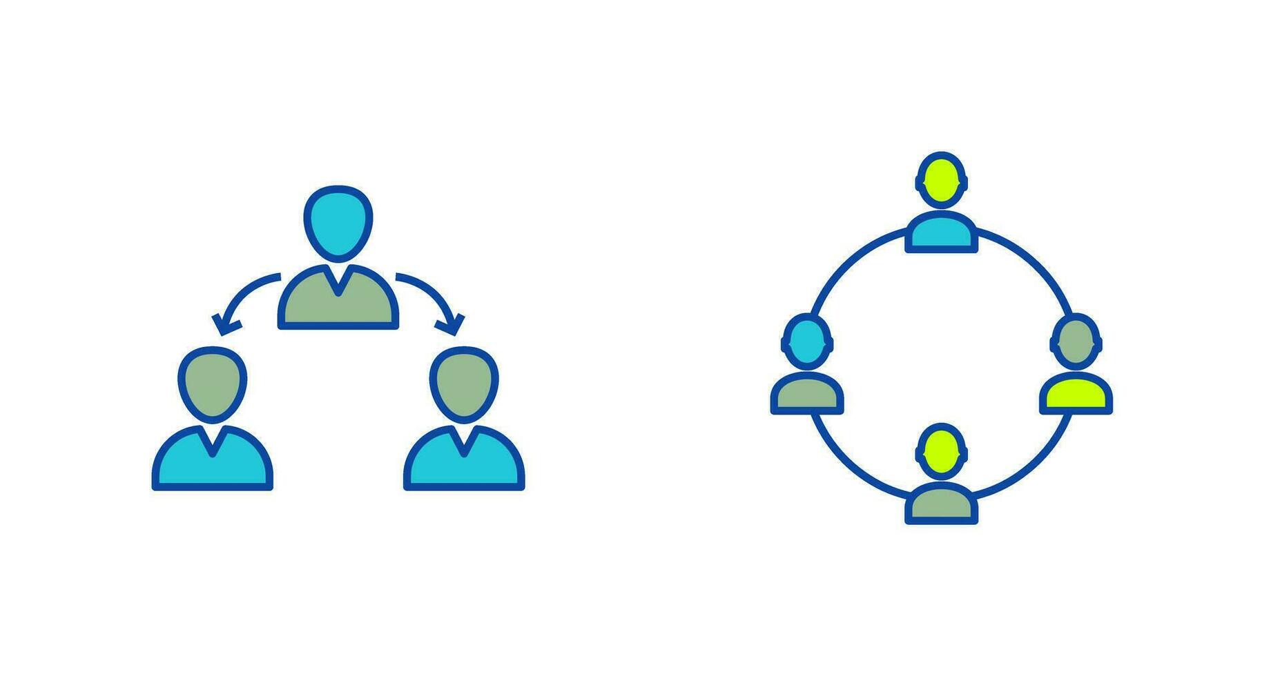 connected user and network group  Icon vector