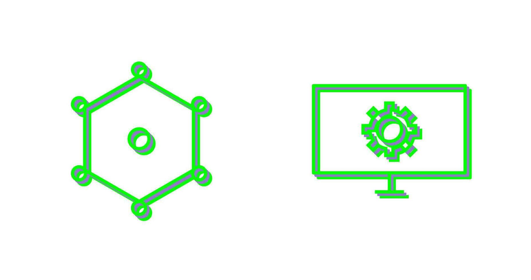 nodes and network setting  Icon vector