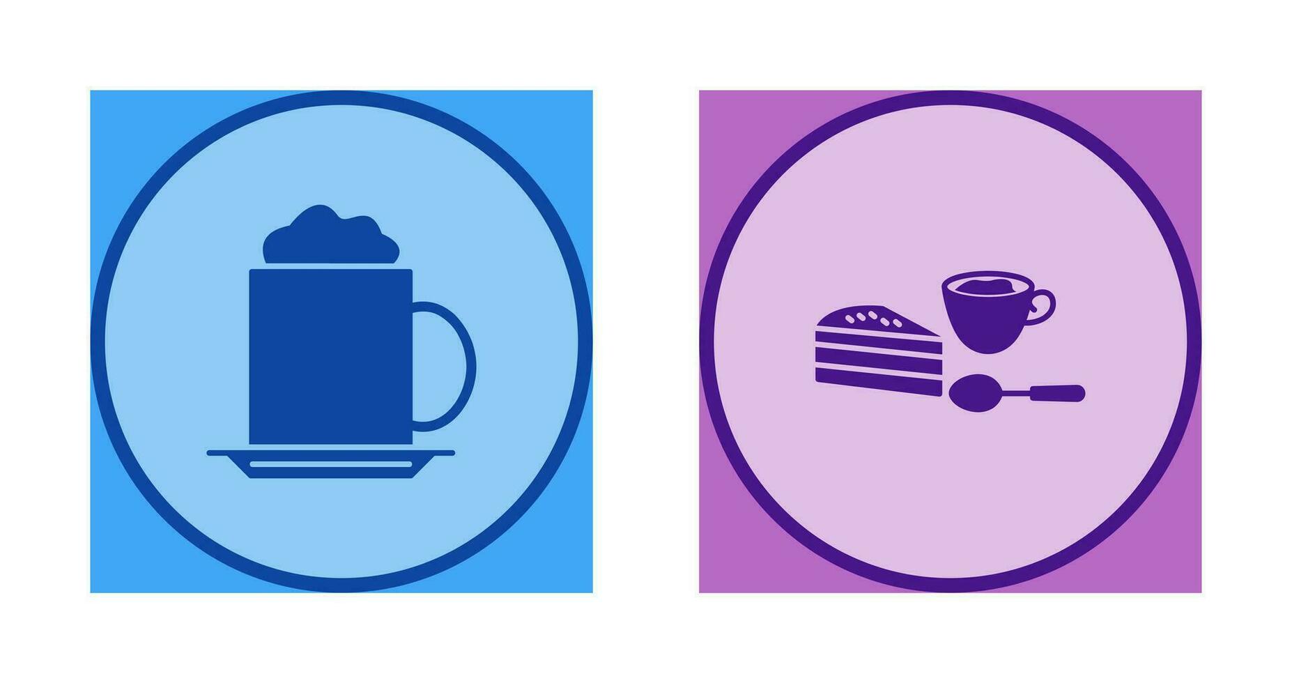 capuchino y café servido icono vector