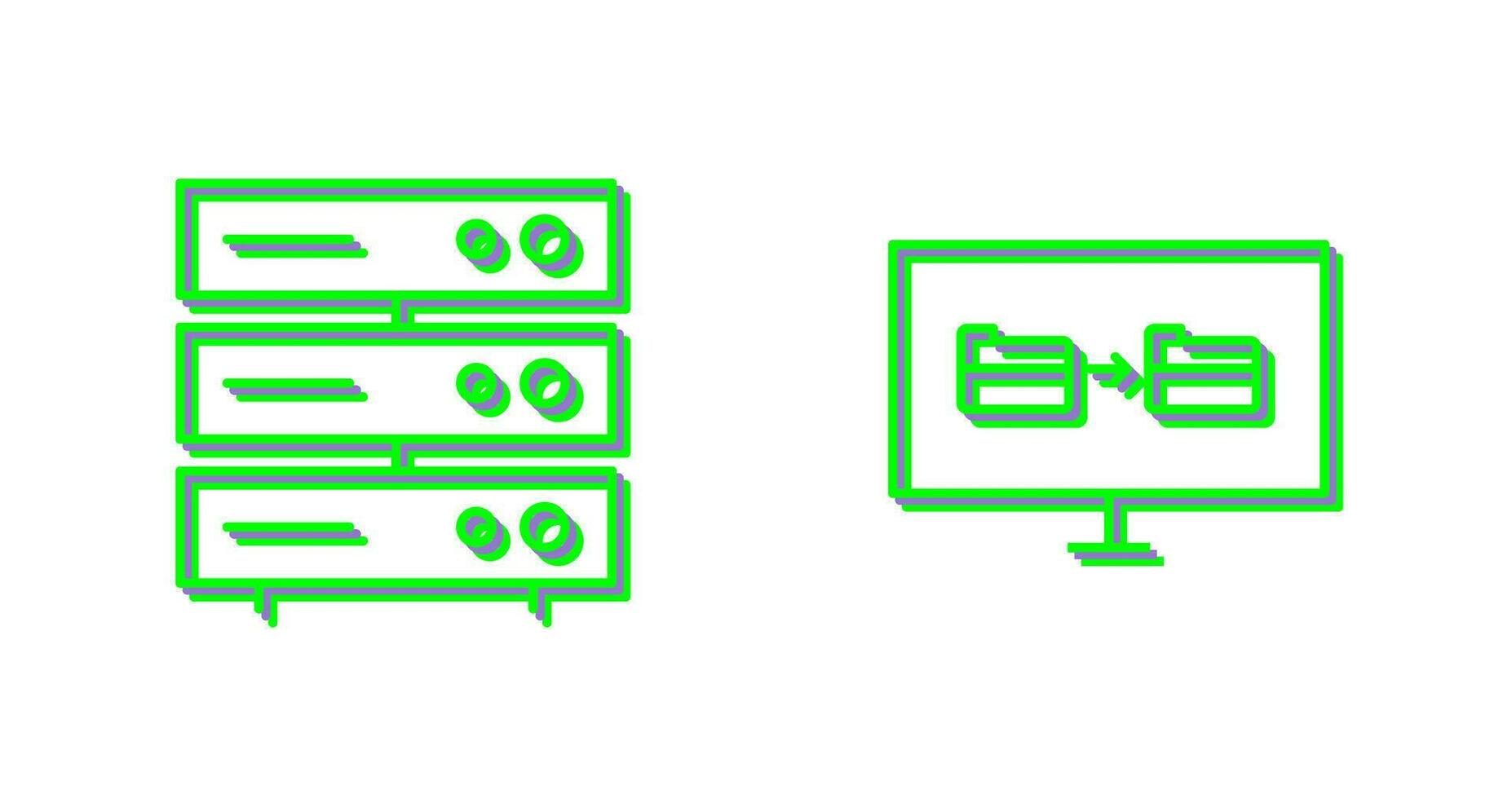server network and File sharing  Icon vector