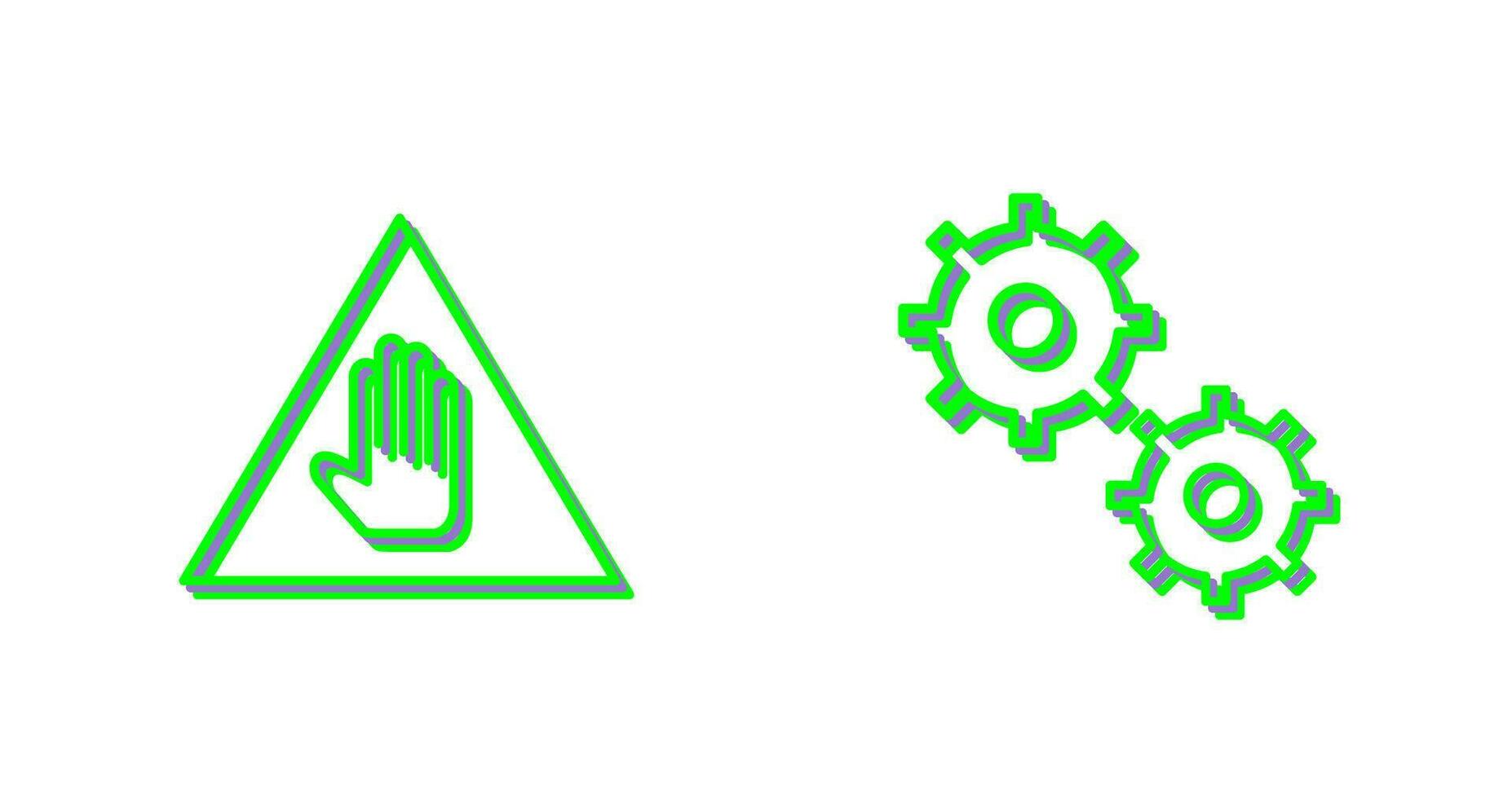 configuraciones y advertencia icono vector