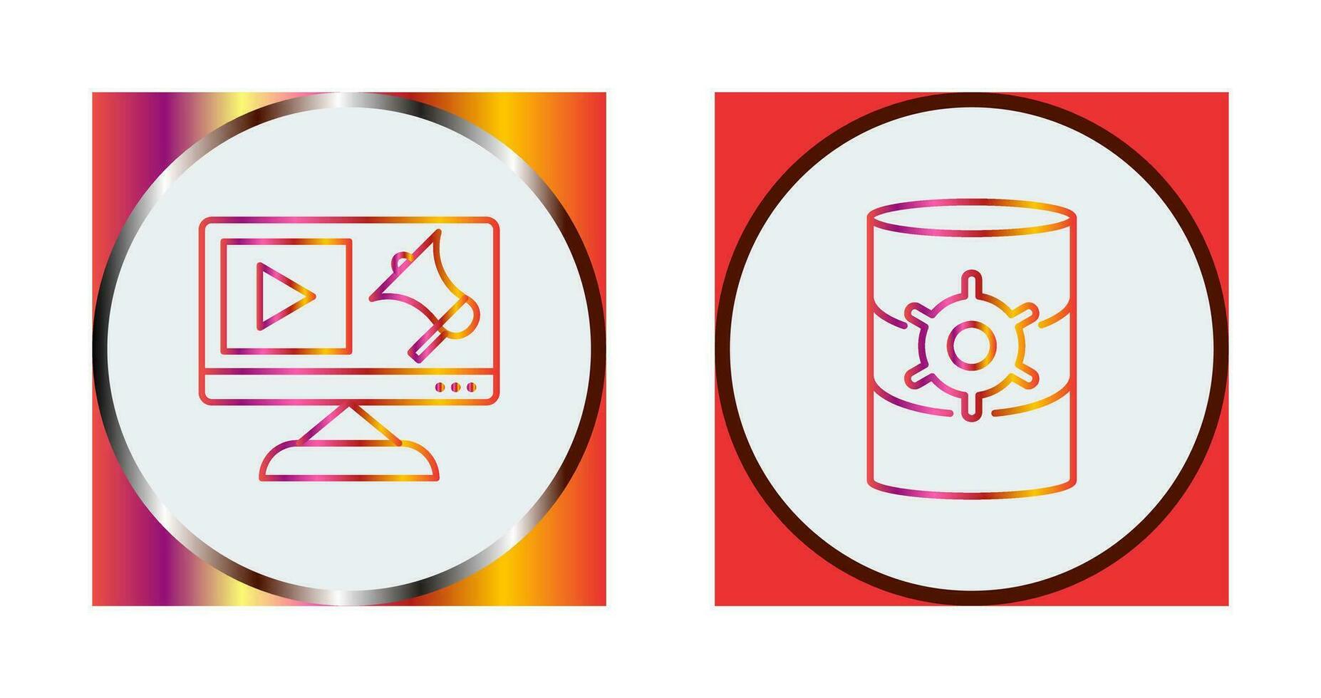 Digital Marketing and Database Management Icon vector