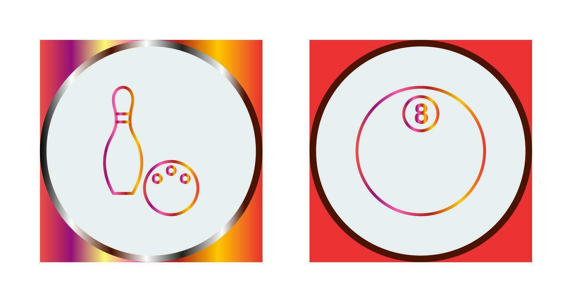 Bowling and Eight Ball Icon vector