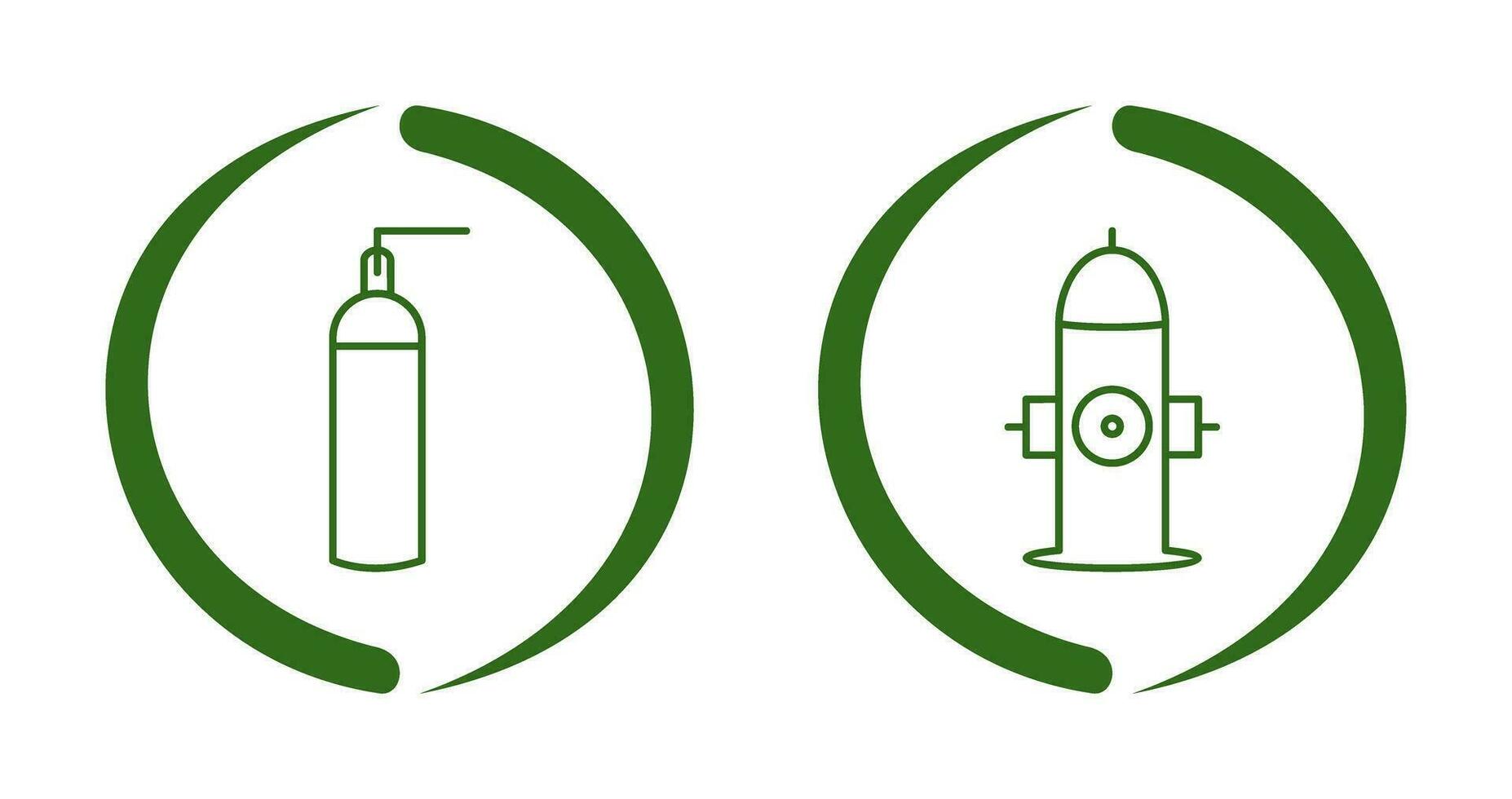 hydrant and oxygen tank  Icon vector