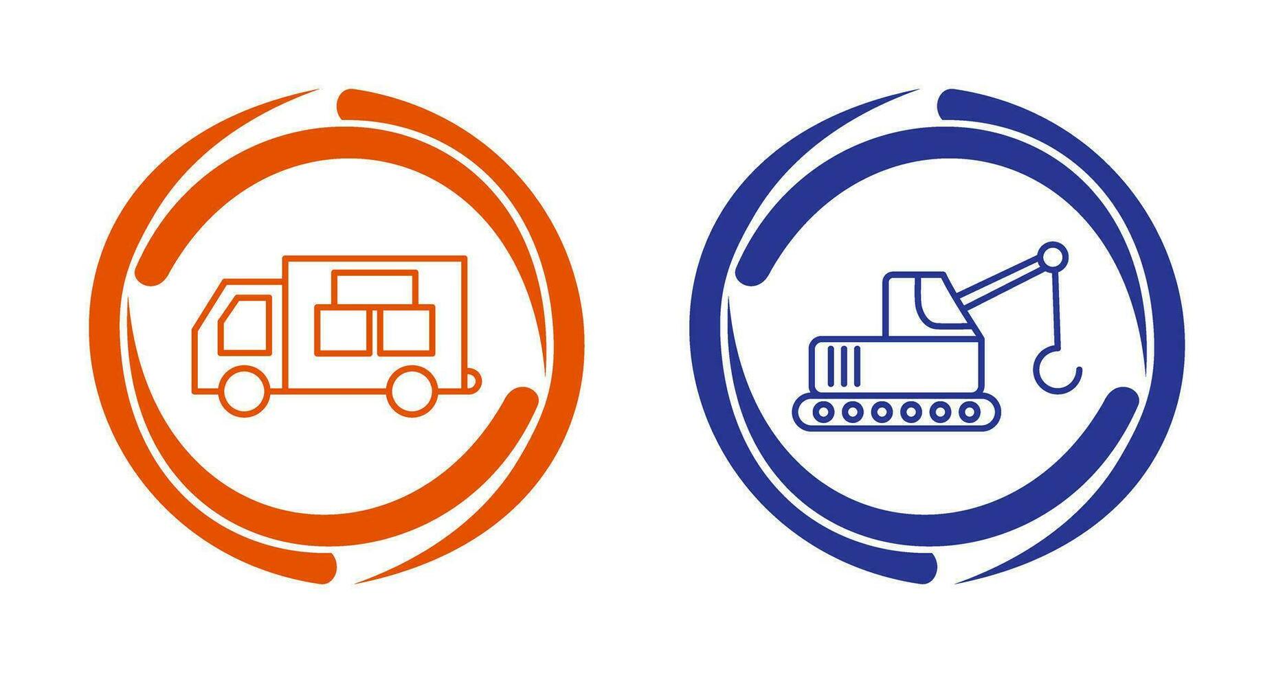 Logistics Car and Lifter Icon vector
