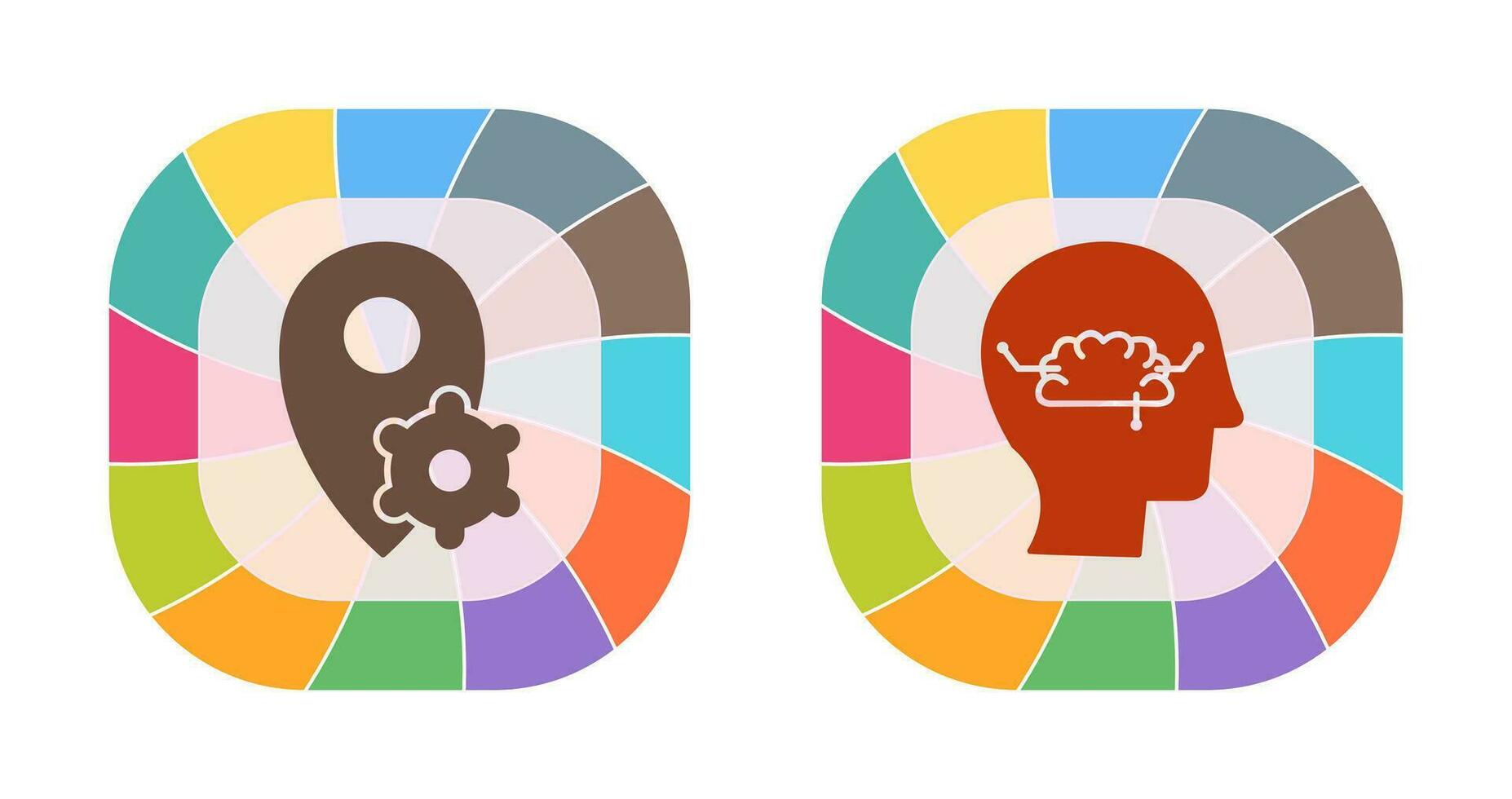 thinking and knowledge  Icon vector