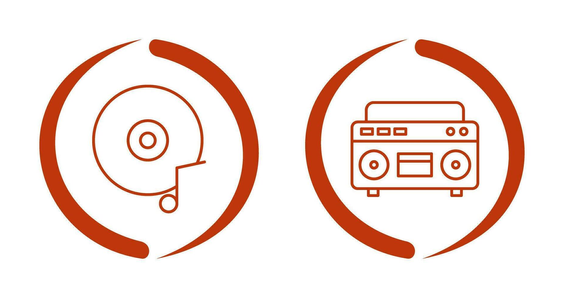Music CD and Casette Icon vector