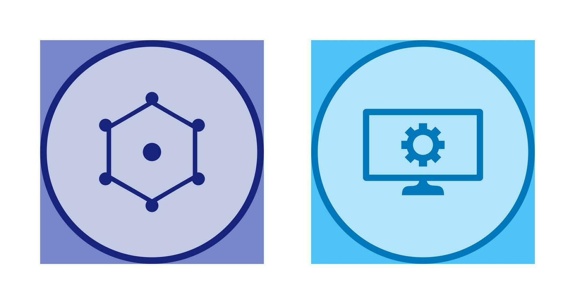 nodes and network setting  Icon vector